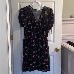 Black floral dress
